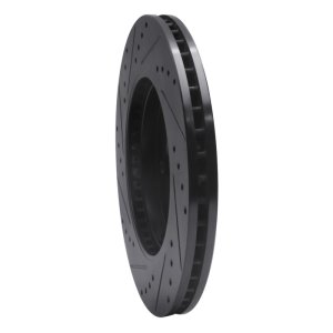 Ford Expedition Brake Rotor (1) - Front Right - R1 Concepts - Drilled & Slotted - Black - `02-`06